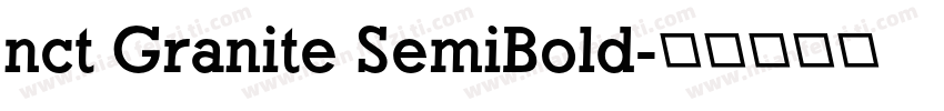nct Granite SemiBold字体转换